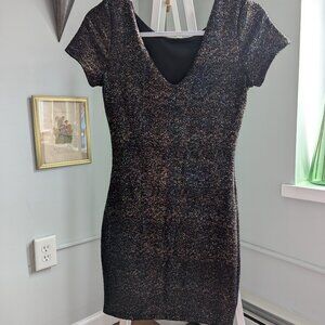 'Just Me' Stretchy Purple Glitter Dress | Size 2-4 | Cocktail Dress | Bodycon